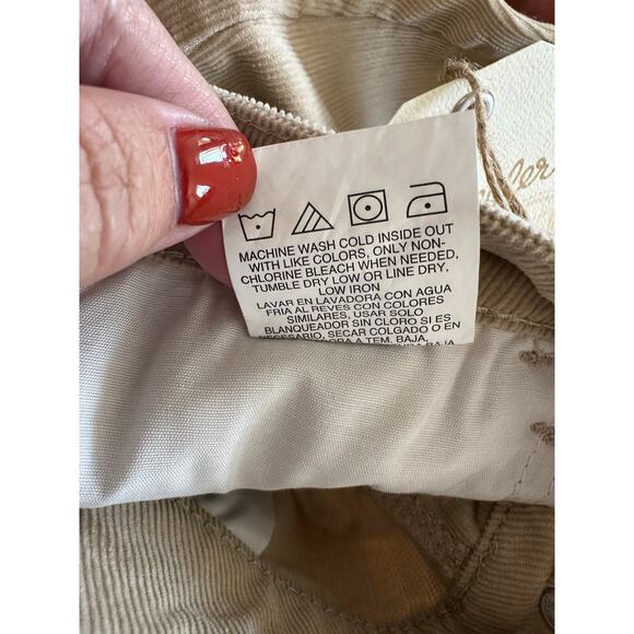 NWT Wrangler Tan Corduroy Pants 14 M Jeans Hippie Boho - Picture 8 of 8